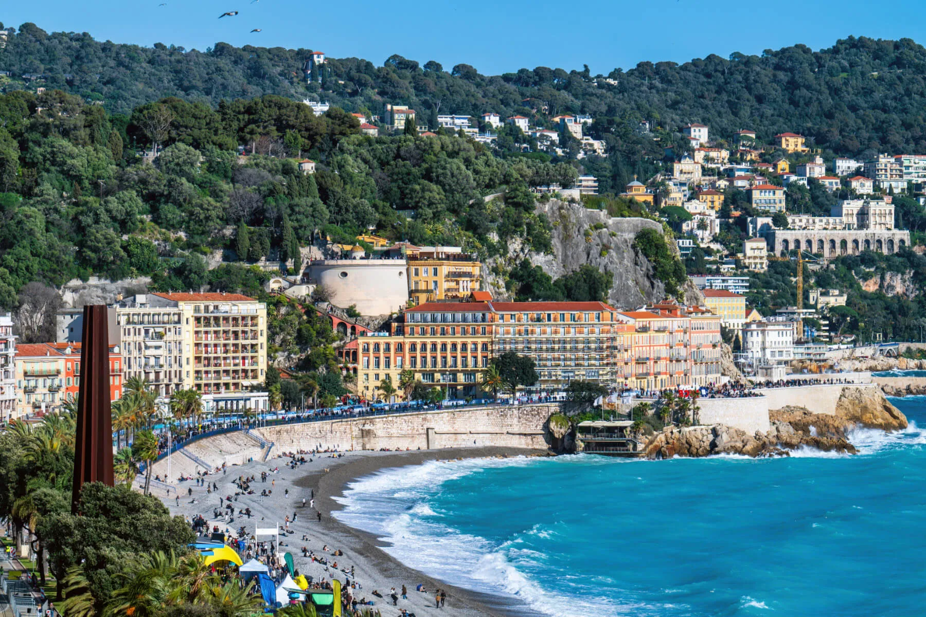 View of Nice with the Mediterranean Sea